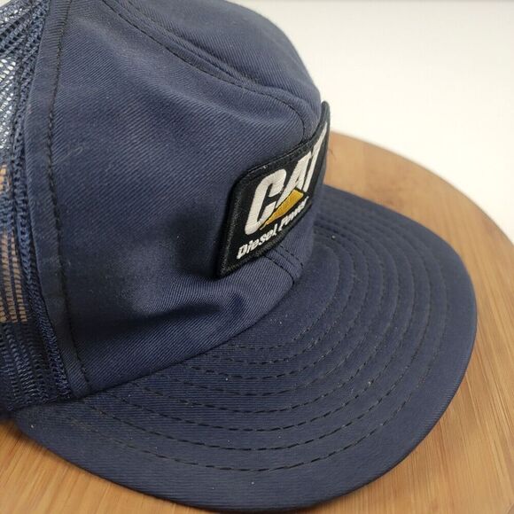 Vintage CAT Diesel Power Mesh Trucker Cap USA‎ Adjustable Blue Caterpillar Inc - Picture 6 of 12